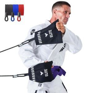 [미국배송] 엘리트 스포츠 주짓수 그립 트레이너 시뮬레이션 기 - BJJ MMA 유도 및 그래플링 훈련을 위한 저항 밴드 그립 근력 트레이너