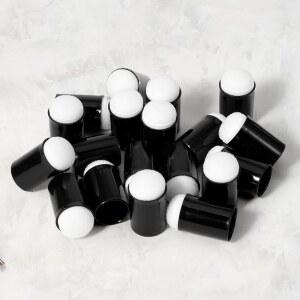 Ymapinc 30개 공예용 핑거 스펀지 도버, 카드 제작용 페인트 도버 스탬프 잉크 - 블랙