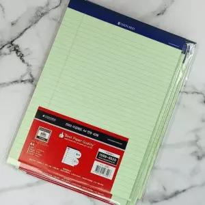 브랜빌노트 브랜빌 옥스포드 리갈패드-그린 5권 A4 40매