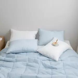 패드/화이트) Q 스노우리플 침구 아이싱 간절기이불패드세트 (올데이 여름 블루 잠트