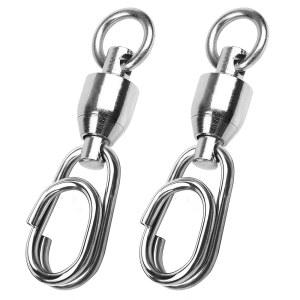 AMYSPORTS 고강도 스냅 회전 스테인리스 스플릿 링 낚시 담수 볼 베어링 소금물, 25개, 30파운드