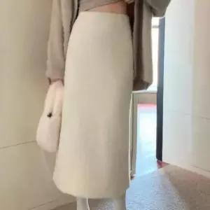 여성 롱스커트 스커트 소프트웜 보송 스판 겨울