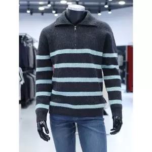 [STCO] 세이브존04 FW 반집업 스트라이프 니트 1KT24464_P371668515