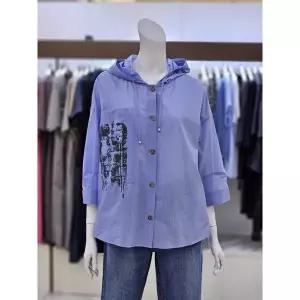 [트리아나]소고 세이브존07 여성 빅 포켓 포인트 스트라이프 후드 셔츠 TJ2GA09_P345648305