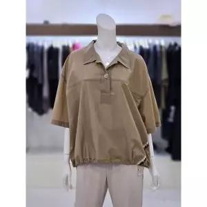 [트리아나]소고디자인 세이브존07 여성 밑단 스트링 포인트 카라넥 블라우스 AJ2BA30BGFREE_P344455302