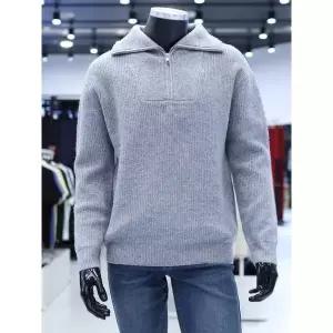 [STCO] 세이브존04 FW 반집업 솔리드 니트 1KT24462_P371668541