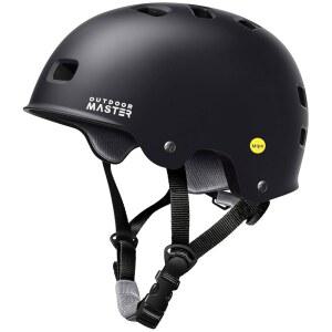 아웃도어마스터 MIPS 스케이트보드 사이클링 헬멧 - 스쿠터, 롤러 스케이팅, 인라인 스케이팅, 롤러블레이드를 위한 탈착식 라이너 2개가 있는 가볍고 통풍이 잘되는 멀티 스포츠 헬멧