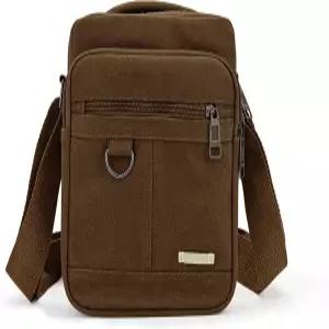 와이즈포인트 남성 크로스바디백 남성용 캔버스 메신저백 스트랩과 손잡이가 조절 가능한 빈티지 숄더백