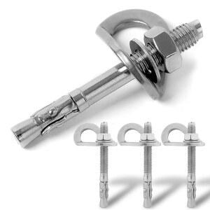 YERGOFE 클라이밍, 앵커 세트 - 3PCS - 스테인리스 볼트 행거 및 볼트 헤비 듀티 클라이밍, 실내 야외 등반 열차 무게 2500KG 유지