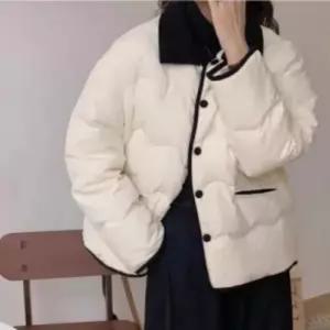 점퍼 2컬러 깔끔하고 배색 겨울 단정한 디테일 패딩