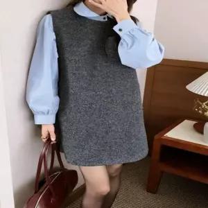 하객룩 미니원피스 출근룩 데이트룩 모직 겨울