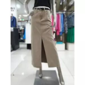 [제시뉴욕] 세이브존04 앞트임 데님 롱스커트 be85ds021000_P405585640