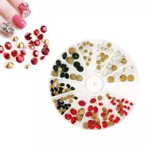 네일아트 V컷 글라스 스톤 3컬러 세트 + 네일글루