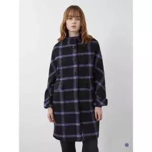 [올리비아로렌] HC04 밴드넥 체크 코트 VOCEA3W9341_P374044960