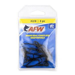 AFW 브라스 듀얼 코스트락 스냅 낚시 회전 - 고강도 와이어 스냅과 부드러운 크레인 회전으로 유동적인 움직임을 위한 빅 게임 필수품 완벽한 및 콤보