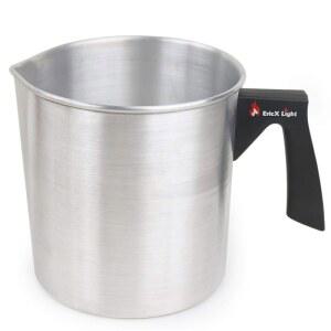 EricX 라이트 캔들 만들기 냄비, 2파운드, 더블 보일러 왁스 용광로, 미끄럼 방지 주입구 및 내열 손잡이 설계, 알루미늄 건설 투수