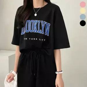 여자 여름 세트 반바지 편한 데일리 트레이닝복 반팔