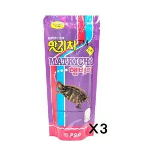 PSP 맛기차 햄버거 거북이 사료 160g 3개