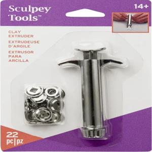 스컬피 툴스 클레이 압출기 20피스 세트 다이캐스트 스틸 구조 폴리머 오븐 베이크 클레이를 사용한 DIY