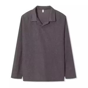 [리빌모아]남자 가을 오픈 카라넥 옆트임 긴팔 니트티셔츠 AC KN Q039 차콜브라운_P417716229