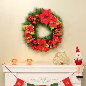 50cm 스파클링 원형 리스크리스마스 벽장식 트리