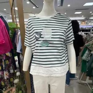 [스테파니] DP01 밑란 배색 줄무늬 티 A25TS5241_P399748389