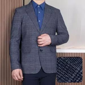 [중년의품격]고급 남성 울 차콜 글렌 체크 슬림 라인 자켓_P359298601