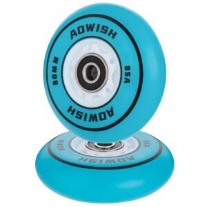 AOWISH 라이트업 80mm 85A 립서프 휠(ABEC-9 베어링 포함), 립스틱 DLX 캐스터 보드 및 디럭스 주니어 스케이트보드 - 글로우 인 더 다크(2종 세트)