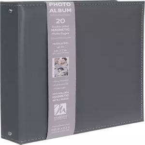 몰든 인터내셔널 디자인 그레이 마그네틱 링 바운드 사진 앨범 비닐 커버 리필 가능