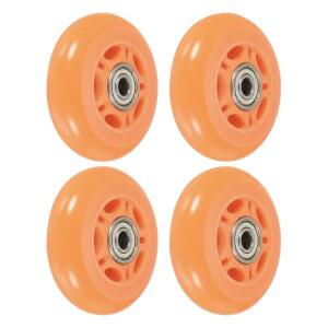 패티킬 70mm OD 인라인 스케이트 휠, 베어링 포함, 단열 스케이트 캐스터 보드 실내 또는 실외용 롤러 스케이트 휠 교체 액세서리 4팩 82A, 오렌지색