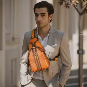 소프트 가죽 숄더백 남자가방 크로스백 수제 원템5