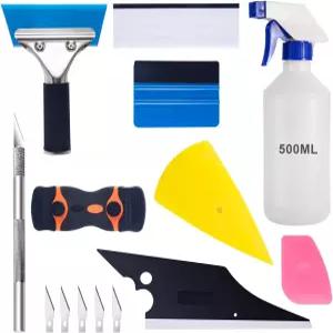 럭시브 자동차 창문 틴트 응용 도구 키트 9개의 차량 유리 보호 필름 설치 스퀴지 스크레이퍼