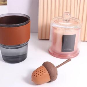 호환 실리콘 도토리 차 거름망 향신료 필터 오크넛 주입기 티 메이커 고온 내열 티백 선물