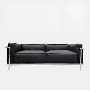 LC3 거실소파 가죽쇼파 가죽 2인용 빈티지 블랙 오리털