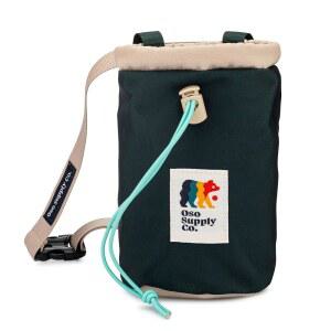 오소 서플라이 - 암벽 등반용 클래식 초크백, 퀵클립 벨트가 있는 볼더링 초크백 버킷, 지퍼 포켓 및 파우치 - 완벽한 실내/외 암벽 등반 장비