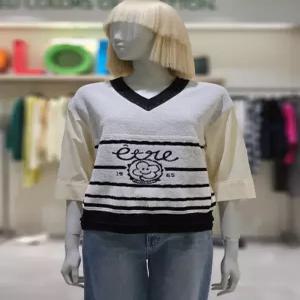 [베네통] 베네통 브이넥 린넨 블라우스 BABLF4511