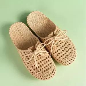 여자 장식 리본 EVA 라탄 뮬 여름 스타일 슬리퍼