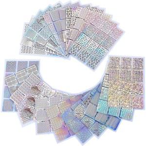 eboot 288피스 96디자인 네일 비닐 스텐실 스티커 시트 세트, 24장