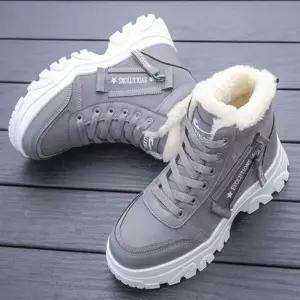 여자 운동화 겨울 털부츠 기모 워커 키높이 하이탑
