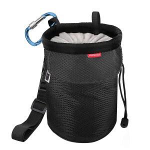 모코 암벽 등반 초크 백, 벨트 및 카라비너 드로스트링 클라이밍 장비가 장착된 볼더링 초크 냄비 버킷