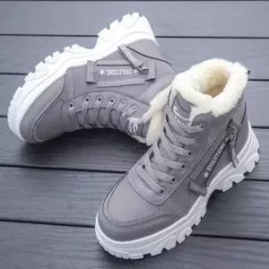 여자 겨울 하이탑 워커 기모 운동화 키높이 털부츠