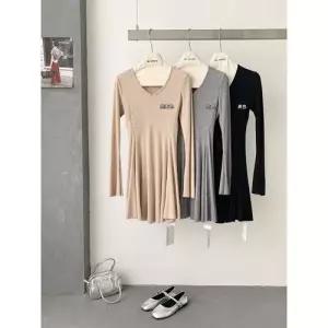 여친 니트 원피스 스커트 가을 이너 하객 긴팔 슬림핏 ST3