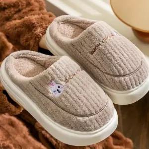 실내화 따뜻한 방한 퍼 윈터 가득 슈즈 안쪽까지