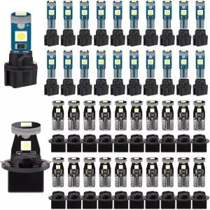 식스주 40 PCS T10 T5 LED 전구 계기판 트위스트 소켓이 있는 자동차 실내용 대시 라이트 게이지 클러스터