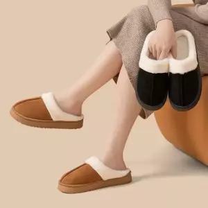 여자 털슬리퍼 사무실털 겨울 스웨이드 털실 실내 겨울털 방한 내화 털 실내화 슬리퍼