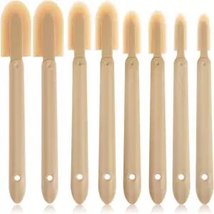 8PCS 고무 코킹 도구 키트 마감 실리콘 그라우트 실란트 도포 벽돌 스키팅 주방 욕실용 주걱 4사이즈