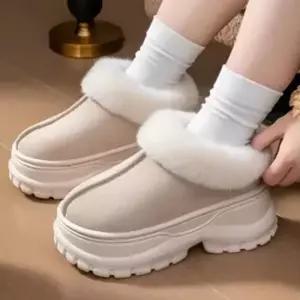 여성 발편한 겨울 방한 털슬리퍼 사무실 슬리퍼 키높이 회사 털샌들