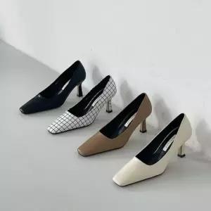 베이직 여성화 여성구두 토오픈 웨지힐 미들힐 구두