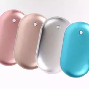 겨울철 방한 휴대용 미니 USB 충전식 손난로 실버