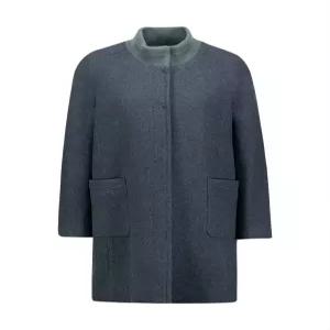 벨리시앙 니트 차이나 카라 울 캐시미어 하프코트BY3405